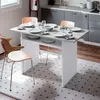 Buy Lindsey Extending Breakfast Bar Table – Concrete Grey & White Finish with Fold-Out Design, 2 from Furnituretta