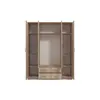 Buy Melrose Wardrobe 4 Door and 2 Drawer Sonoma Oak Effect, 3 from Furnituretta