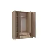 Buy Melrose Wardrobe 4 Door and 2 Drawer Sonoma Oak Effect, 4 from Furnituretta
