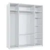 Buy Bala 4 Door 2 Drawer Mirrored Wardrobe White High Gloss, 2 from Furnituretta