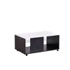 Buy Talbot Coffee Table in Black with Gloss White Top and Glass Shelf, 2 from Furnituretta