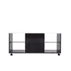 Buy Talbot Coffee Table in Black with Gloss White Top and Glass Shelf, 3 from Furnituretta