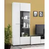 Buy Talbot Modern Tall Wide 2 Door Showcase Display Cabinet in White Gloss from Furnituretta