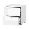 Buy Malton 2 Drawer Bedside Table – White Gloss Fronts with Matt White Frame, 2 from Furnituretta