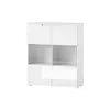 Buy Tenby Display Cabinet 2 Door Glass in High Gloss White, 2 from Furnituretta
