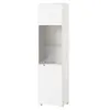 Buy Tenby Tall 1 Glass Door Display Unit White Gloss, 2 from Furnituretta