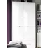 Buy Malton Sleek Design Wardrobe – White Gloss Fronts with Matt White Frame and Handleless Finish, 4 from Furnituretta