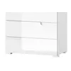 Buy Malton Narrow Chest of Drawers – White Gloss Fronts with Matt White Frame, 2 from Furnituretta