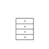 Buy Malton Narrow Chest of Drawers – White Gloss Fronts with Matt White Frame, 3 from Furnituretta