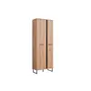 Buy Barry Tall Slim 2 Door Wardrobe Oak Effect, 7 from Furnituretta