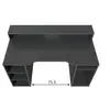 Buy Brecon Dark Grey Computer Gaming Desk with Hutch, 3 from Furnituretta