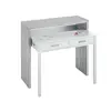 Buy Epsom Computer Writing Desk – Concrete Grey & White Finish with Reversible Legs, 4 from Furnituretta