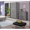 Buy Crewe Large Sliding Door Wardrobe with Mirror Grey 220cm, Colour: Grey from Furnituretta
