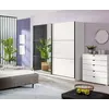 Buy Crewe Large Sliding Door Wardrobe – White Matt with Mirror Panels, Colour: White from Furnituretta