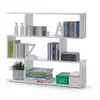 Buy Arun Short Bookcase – White Gloss Finish with Wide Shelving from Furnituretta