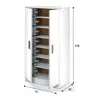 Buy Ware Shoe Cupboard – White Matt Finish with 6 Internal Shelves, Colour: White, 3 from Furnituretta