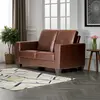 Buy Lena 2 Seater Sofa – Bonded Leather & PVC in Brown, Colour: Brown, 5 from Furnituretta