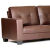 Buy Lena 3 Seater Sofa – Bonded Leather & PVC in Brown, Colour: Brown, 4 from Furnituretta