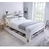 Buy Fabio White Wooden Bed King Size, Colour: White, Size: King (5ft), Item Width: 162.4 from Furnituretta