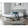 Buy Newton Grey Velvet 4 Drawer Storage Bed Double, Colour: Grey, Size: Double (4ft6), Item Width: 174 from Furnituretta