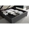 Buy Aurora Grey Velvet Ottoman Bed – King | Gas Lift Storage with Winged Headboard, Colour: Grey, Size: King (5ft), Item Width: 173, 5 from Furnituretta