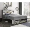 Buy Fabio Grey and White Wooden Bed Double, Colour: Grey and White, Size: Double (4ft6), Item Width: 146.4, 3 from Furnituretta