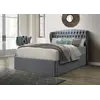 Buy Warwick Grey Velvet Ottoman Bed King Size – Gas Lift Storage Frame with Winged Headboard, Colour: Grey, Size: King (5ft), Item Width: 160, 2 from Furnituretta