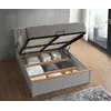 Buy Malmo Pearl Grey Wooden Ottoman Bed – Stylish Gas Lift Storage Frame King Size, Colour: Grey, Size: King (5ft), Item Width: 166, 5 from Furnituretta