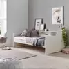 Buy Tyler White Guest Bed – Single | Solid Pine Frame with Shelves & Optional Trundle, Colour: White, Size: Single (3ft), Item Width: 114 from Furnituretta
