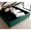 Buy Kingham Green Velvet Ottoman Bed – King | Gas Lift Storage Frame with Deep Tufted Headboard, Colour: Green, Size: King (5ft), Item Width: 160, 6 from Furnituretta
