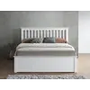 Buy Malmo White Wooden Ottoman Bed – Stylish Gas Lift Storage Frame Small Double, Colour: White, Size: Small Double (4ft), Item Width: 136, 6 from Furnituretta