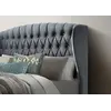 Buy Warwick Grey Velvet Ottoman Bed Double – Gas Lift Storage Frame with Winged Headboard, Colour: Grey, Size: Double (4ft6), Item Width: 145, 4 from Furnituretta