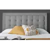 Buy Brandon Grey Fabric Ottoman Bed – Double | Gas Lift Storage Frame with Buttoned Headboard, Colour: Grey, Size: Double (4ft6), Item Width: 141.5, 6 from Furnituretta