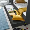 Buy Oliver Onyx Grey Storage Bunk Bed – Single | Built-In Shelves & Reversible Ladder, Colour: Grey, Size: Single (3ft), Item Width: 125.1, 8 from Furnituretta