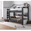 Buy Oliver Grey and White Storage Bunk Bed – Single | Built-In Shelves & Reversible Ladder, Colour: Grey and White, Size: Single (3ft), Item Width: 125.1 from Furnituretta
