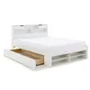 Buy Fabio White Wooden Bed King Size, Colour: White, Size: King (5ft), Item Width: 162.4, 5 from Furnituretta