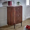 Buy Opal Mango Wood Wide Chest with Marble Top & Metal Legs, 6 from Furnituretta
