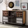 Buy Evoke Bar Cabinet | Industrial Solid Hardwood & Metal Storage from Furnituretta