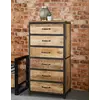 Buy Cosmo Industrial Tall Chest of Drawers from Furnituretta