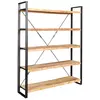 Buy Cosmo Industrial Large Open Bookcase – Eco-Friendly Handcrafted Mango Wood & Reclaimed Metal Design from Furnituretta