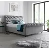 Buy Osborne Grey Velvet Chesterfield Ottoman Bed Double, Colour: Grey, Size: Double (4ft6), Item Width: 152, 2 from Furnituretta