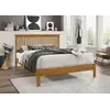 Buy Ascot Double Bed: Sleek & Durable, Colour: Oak, Size: 4ft 6/Double, Item Width: 143, 4 from Furnituretta