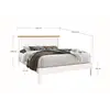 Buy Ascot Double Bed: Sleek & Durable, Colour: Oak, Size: 4ft 6/Double, Item Width: 143, 3 from Furnituretta