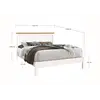 Buy Ascot King Size Bed: Sleek & Durable, Colour: White, Size: 5ft/King , Item Width: 162, 3 from Furnituretta