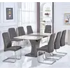 Buy Belarus High Gloss Ext Dining Table Cream & Stone from Furnituretta