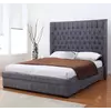 Buy Genesis Linen King Size Bed Dark Grey, Colour: Grey, Size: King Size from Furnituretta