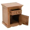 Buy Artwork Mango Wood Bedside Table With Storage, 5 from Furnituretta