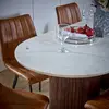 Buy Opal Mango Wood Dining Table 170Cm With Marble Top, 6 from Furnituretta
