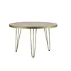 Buy Light Gold Round Dining Table, 3 from Furnituretta