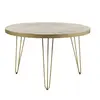 Buy Light Gold Round Dining Table, 5 from Furnituretta